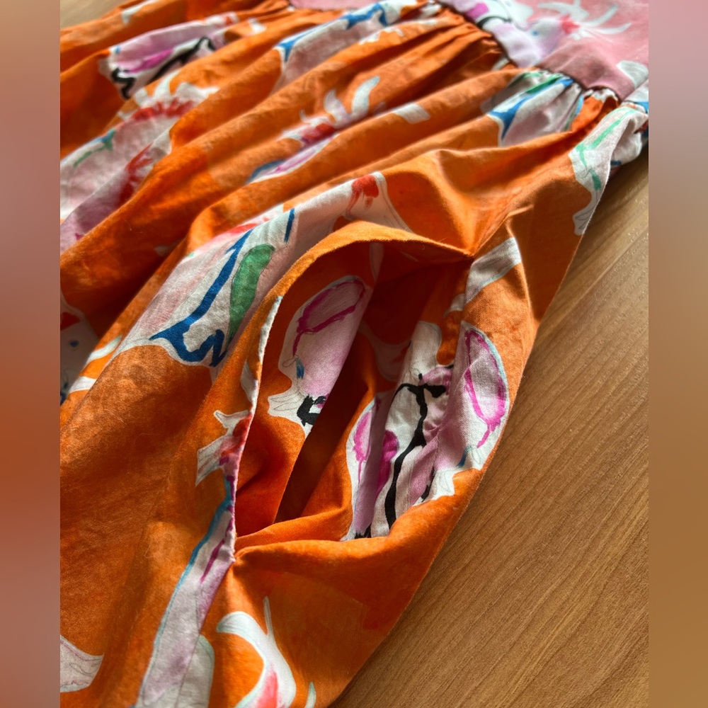 Rachel Antonoff Pink and Orange Maxi Dress with Playful Print - Picture 9 of 16